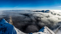 Incredible scene of Recondite and Harris just peeking over the clouds.