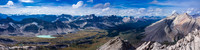Looking more west and north down the Siffleur River, Clearwater Mountain at right, Watermelon left.