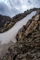 The manky terrain that is the Quartzite Col.