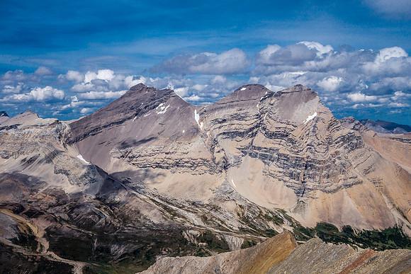 Willingdon (L), Crown and Tower (R) from the summit. They look dry! For now anyway.