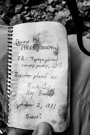 Devon Mountain Summit Register.