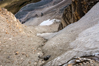 The manky terrain that is the Quartzite Col.