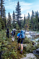 Branching off the main trail towards Quartzite Col.