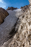 The manky terrain that is the Quartzite Col.