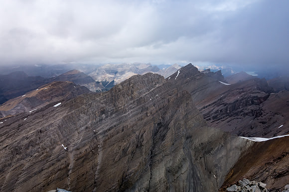 Looking over Profound Peak towards Abstruse Peak.