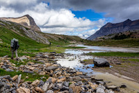 If the water was high the west side would be too wet to bother with over the trail.