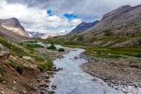 This is where we stayed on the left (west) side of Dolomite Creek while the trail crossed over.