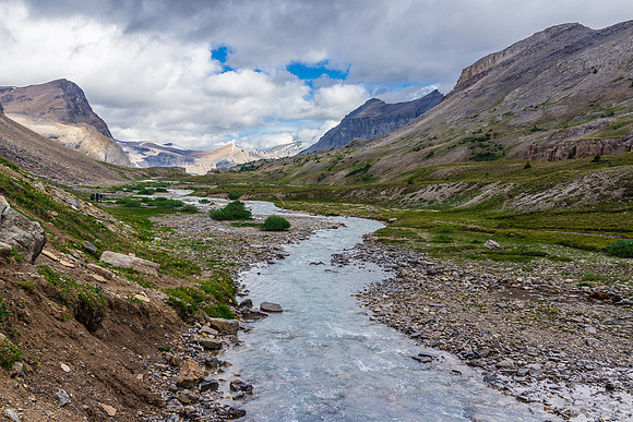 This is where we stayed on the left (west) side of Dolomite Creek while the trail crossed over.