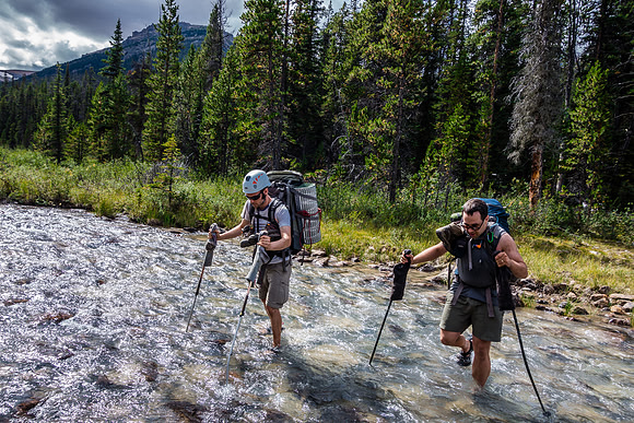 Crossing Dolomite Creek.