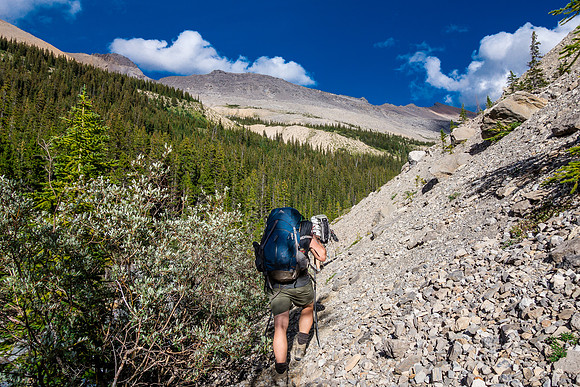 Boulder and bushwhacking alongside Recondite Creek.