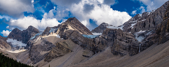 Upper Recondite Valley. The shortcut route from Upper Martin Creek coming down at distant left.