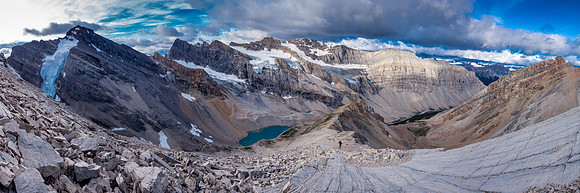 A pano from the sw ridge looking south at Augusta (right), Willingdon, Crown, Kentigern and Osgood.