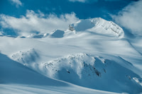 Mount Baker is a gorgeous mountain. Steven and Ben approaching it on the left-center.