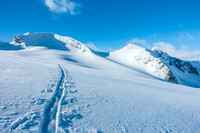Ascending towards Mount Baker.