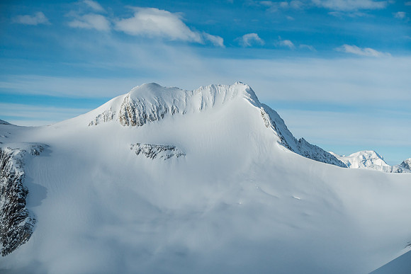 Trapper is much harder than it appears. There's significant objective hazard as you ascend the right hand avy slope under some giant cornices.