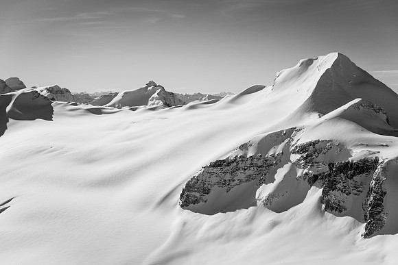 Mount Baker with Mount Ayesha to the left. Two of the Wapta's sexiest peaks.