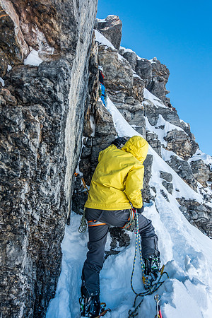 Ben is in the first gully here but eventually moved one more gully to the west