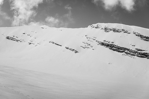 Steven and Ben are just visible above me on Baker's upper ridge.