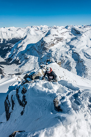 Ben comes up to the summit.