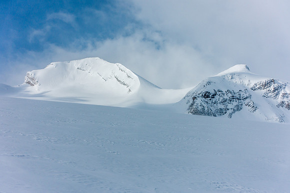 Ascending the Peyto Glacier.
