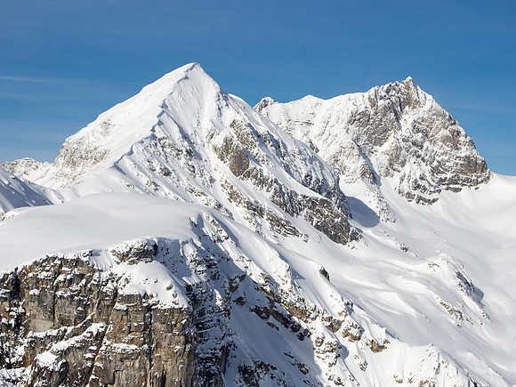 Mount Marpole with an unnamed summit at left.