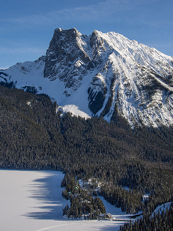 Emerald Lake Lodge sits comfortably beneath a brooding Walcott Peak. I've stayed there and can highly recommend it.