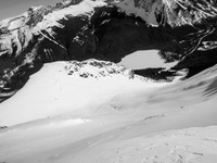 Oh yeah baby! This is what we came for... Looking down at a 4000' ski run.