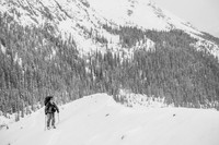 Ascending the moraine.
