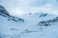 Looking past the research station to the Peyto Glacier.