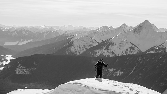 Kev comes up to the summit.