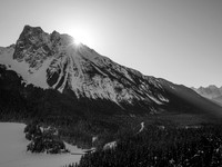 The sun coming up over Walcott Peak.