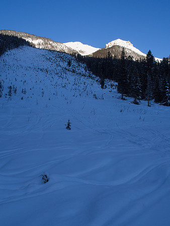 Looking up the 4000' Emerald slide path.
