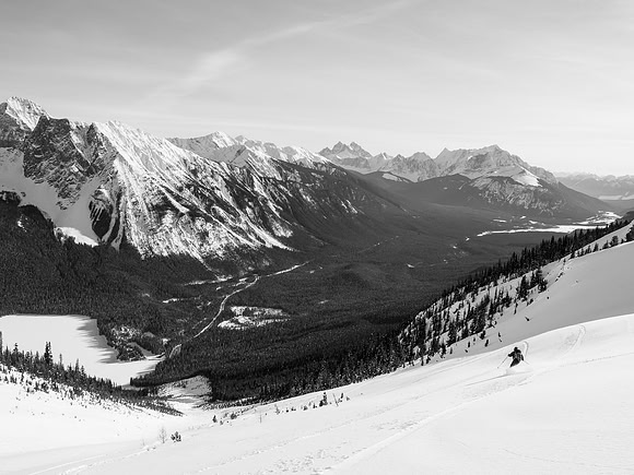 More turns. Lots of stops on the way down to make the slope last longer and enjoy the spring-like conditions.