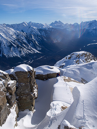 Bill comes up to the most interesting section on the ridge.