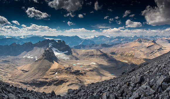 The views over all the tarns around Dolomite NE and Cirque were the best of the day.