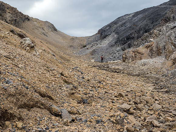 Phil takes in the rest of the route up to the pass.