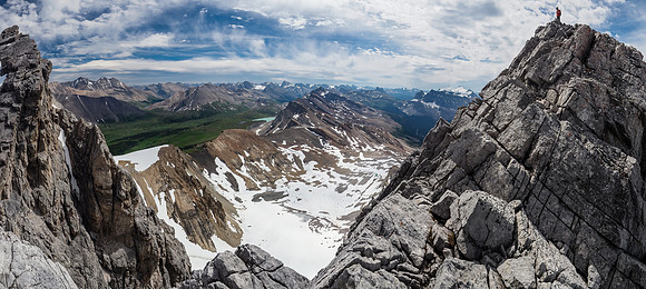 Enjoying the airiness of the ridge.