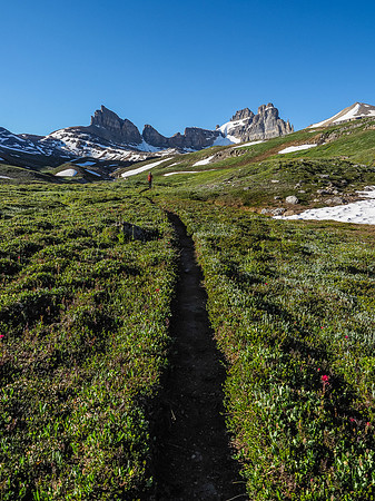 The Dolomite Trail is a beauty. Looking back towards Dolomite as we continue our descent.