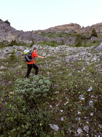 A steep hike up Helen Ridge.