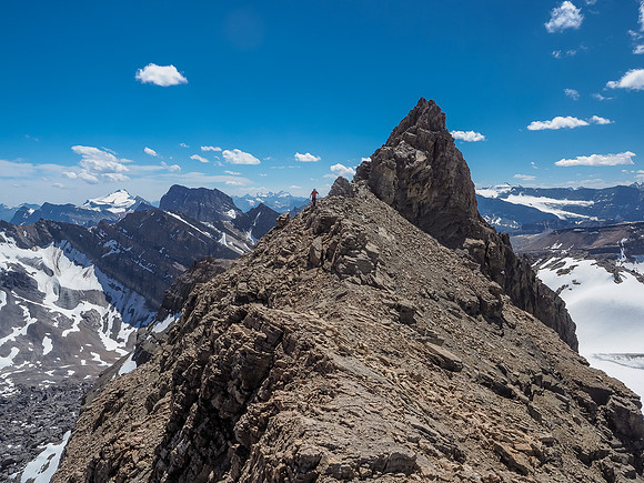 As you can see, the south ridge is pretty intense if you stick on the crest - or even on either side.