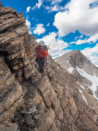 A few exposed steps on really loose holds.