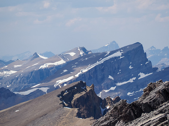 Quill Peak with Marmota in the background at left and Cline looming in the distance right of center.