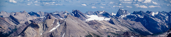 The Three Brothers (Deluc) and Cataract Peak area.