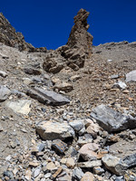 The stubborn rock pinnacle that remains standing among a sea of rubble. Come to think of it - even the pinnacle itself is made up of rubble!
