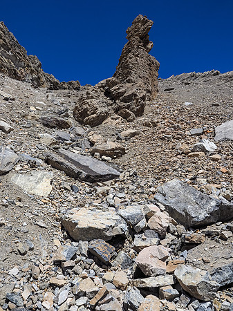 The stubborn rock pinnacle that remains standing among a sea of rubble. Come to think of it - even the pinnacle itself is made up of rubble!