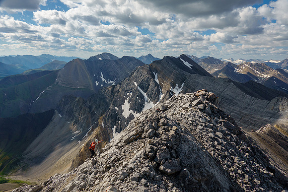 Phil comes up to the summit of Greater Prow or "Forward" Peak.