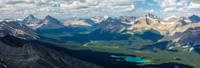 Views across Skeleton Lake to St. Bride (L), Douglas and Mount Drummond (R).
