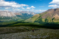 Descending to the Cascade fire road.