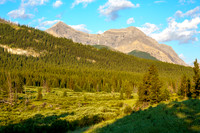 Greater (L) and Prow Mountain from the start of our hike near Scotch Camp.
