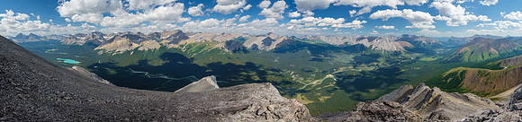 Stunning views of the Red Deer River starting near Skoki (L) and exiting to the prairies at right.